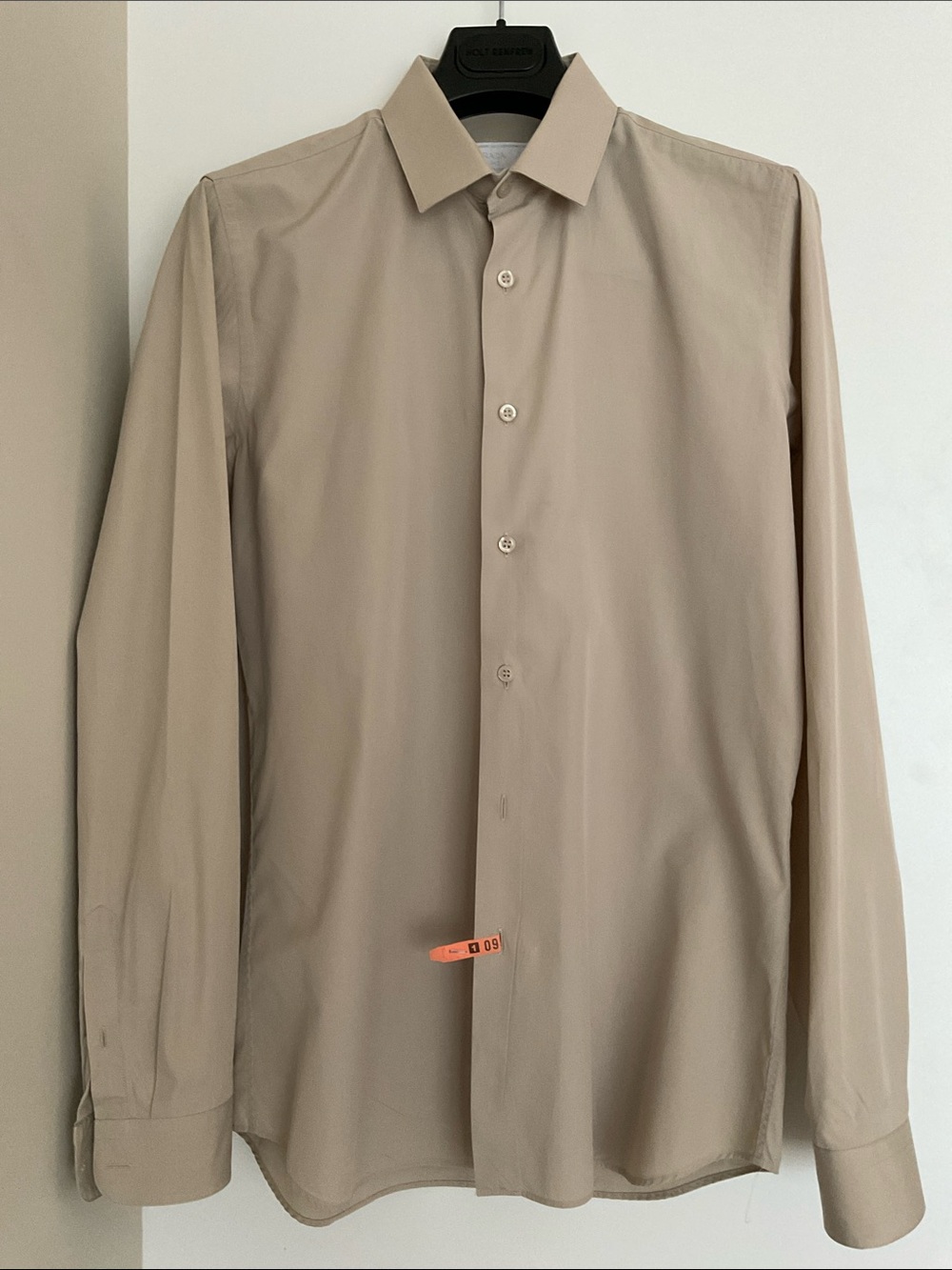 Prada Men's Long-Sleeve Dress Shirt - Light Beige